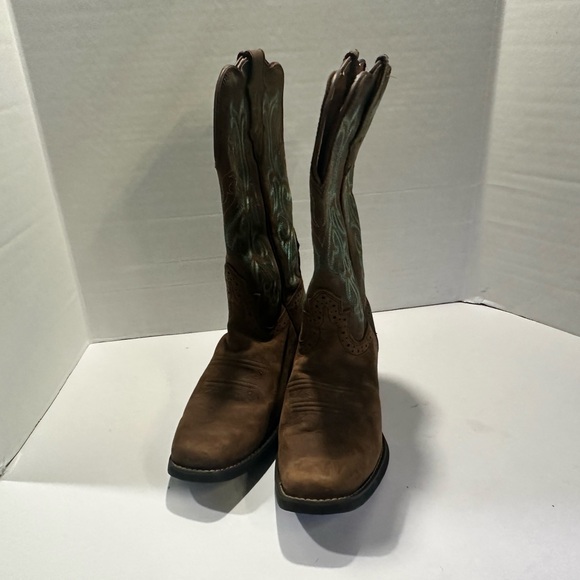Justin | Justin Boots Stampede Sorrel Apache Cowboy Boots - Picture 3 of 5